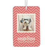 Foto met Chevron Pattern en aangepaste naam Luchtverfrisser (Achterkant)