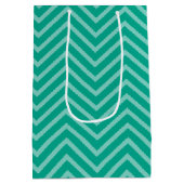 Foto met Chevron Pattern en aangepaste naam Medium Cadeauzakje (Achterkant)