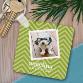 Foto met Chevron Pattern en aangepaste naam Sleutelhanger