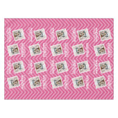 Foto met Chevron Pattern en aangepaste naam Tafelkleed (Voorkant (Horizontaal))