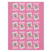 Foto met Chevron Pattern en aangepaste naam Tafelkleed (Voorkant)