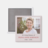 Foto met condoleance In Loving Memory Magneet (Voorkant / Achterkant)