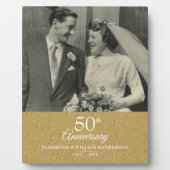 Foto met confetti voor 50-jarig huwelijksjubileum fotoplaat (Voorkant)