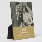 Foto met confetti voor 50-jarig huwelijksjubileum fotoplaat (Zijkant)