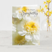 Foto met de beste sympathie White Flower Kaart (Gele Bloem)