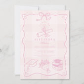 Foto met de hand getekend geïllustreerd roze gepla kaart (Voorkant)