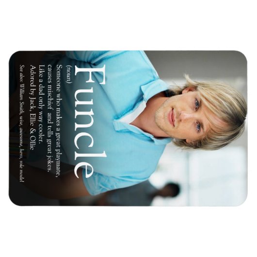 Foto met definitie van de beste Funcle Oom van de  Magneet (Horizontaal)