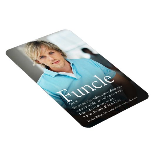 Foto met definitie van de beste Funcle Oom van de  Magneet (Rechterzijde)