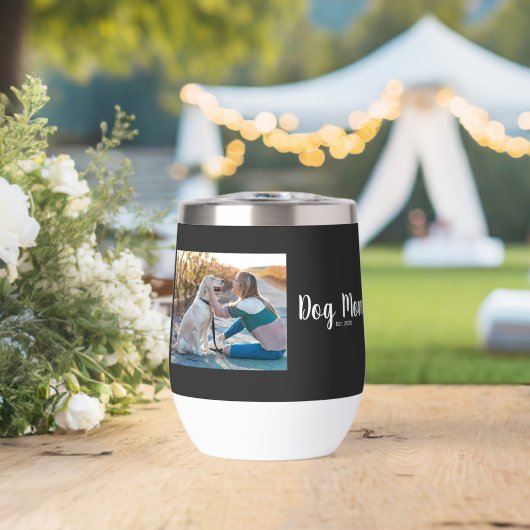 Foto met 'Dog Mom Established' Schrift (Bruiloft (Gedraaid) )