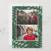 Foto met een enorme kerst van Merry - botanische a Feestdagenkaart (Achterkant)