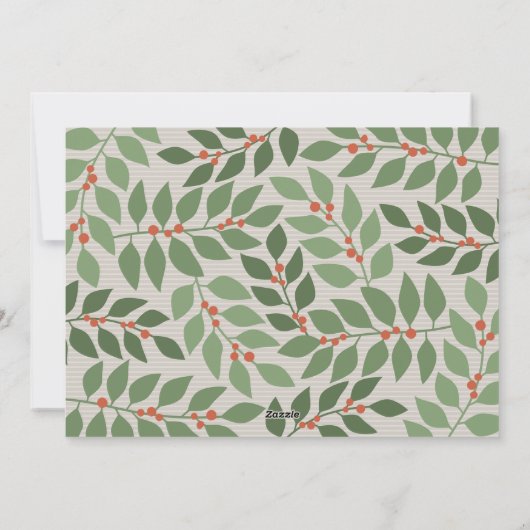 Foto met enorme MERRY script witte bedekking - tau Feestdagenkaart (Achterkant)