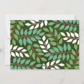 Foto met enorme MERRY script witte overlay - groen Feestdagenkaart (Achterkant)