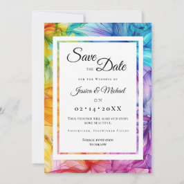 Foto met etherische bloei save the date