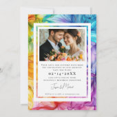 Foto met etherische bloei save the date (Achterkant)