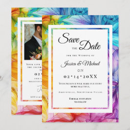 Foto met etherische bloei save the date