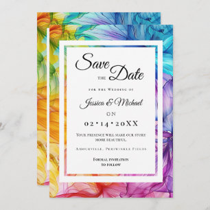 Foto met etherische bloei save the date