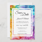 Foto met etherische bloei save the date (Voorkant)