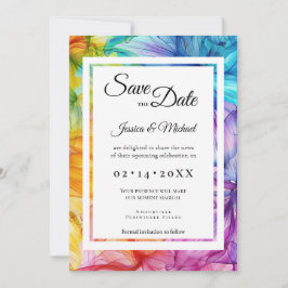 Foto met etherische bloei save the date