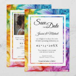 Foto met etherische bloei save the date