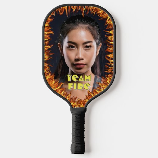 Foto met Fire Pickleball Paddle (Achterkant)