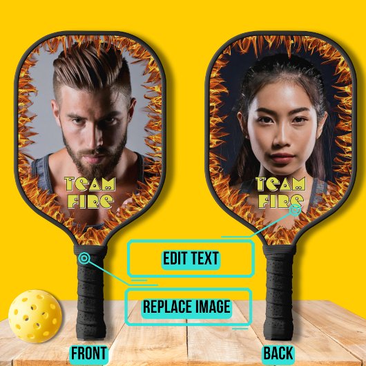 Foto met Fire Pickleball Paddle