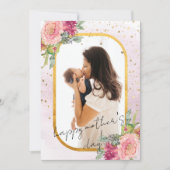 Foto met Floral Lijst Moederdag Kaart (Voorkant)