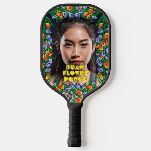 Foto met Flowers Pickleball Paddle (Achterkant)