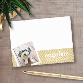 Foto met Gold Chevron Pattern en aangepaste naam Post-it® Notes