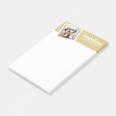Foto met Gold Chevron Pattern en aangepaste naam Post-it® Notes (Schuin)
