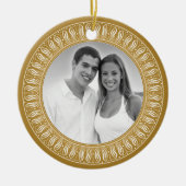 Foto met gouden filigregrens keramisch ornament (Voorkant)