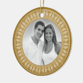 Foto met gouden filigregrens keramisch ornament (Links)