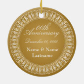 Foto met gouden filigregrens keramisch ornament (Achterkant)