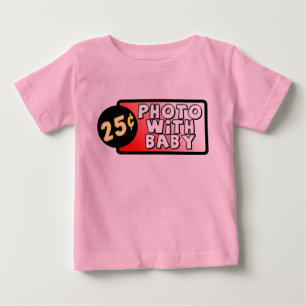 Foto met grappig T-shirt voor baby babyhumor