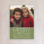 Foto met grillige takken en modern lettertype feestdagenkaart