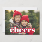 Foto met grote borsten - Botanisch Rood groen Feestdagenkaart (Voorkant)