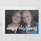 Foto met grote kerst van MERRY - Red Green Pset Feestdagenkaart (Voorkant)