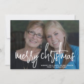 Foto met grote kerst van MERRY - Red Green Pset Feestdagenkaart (Voorkant)