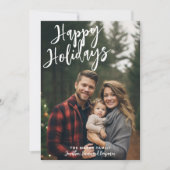 Foto met handgeschreven kerstgrint Happy Feestdagenkaart (Voorkant)