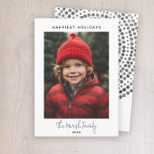 Foto met handgeschreven Kerstmis - Modern Boho Sti Feestdagenkaart