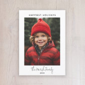 Foto met handgeschreven Kerstmis - Modern Boho Sti Feestdagenkaart