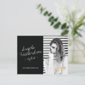 Foto met handgeschreven Mode stylist Actor model Briefkaart (Staand voorkant)