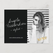 Foto met handgeschreven Mode stylist Actor model Briefkaart (Voorkant)