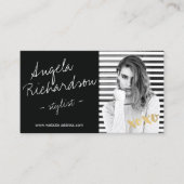 Foto met handgeschreven Mode stylist Actor model Visitekaartje (Voorkant)
