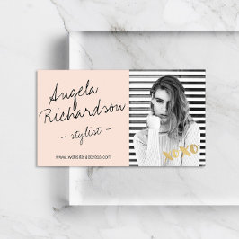 Foto met handgeschreven Mode stylist Actor model Visitekaartje