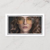 Foto met handgetekende sociale mediapictogrammen contactkaartje (Achterkant)