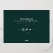 Foto met handschrift bruiloft Hartelijk dank Gold Folie Uitnodiging (Achterkant)