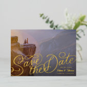 Foto met handschrift folie uitnodiging (Staand Voorkant)