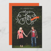 foto met handschrift met rode lint feestdagenkaart (Voorkant / Achterkant)