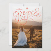 Foto met handschrift Rejoice Feestdagenkaart (Voorkant)