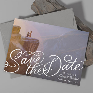 Foto met handschrift save the date
